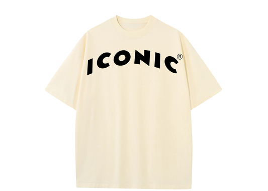 Iconic Cream White Print T-Shirt