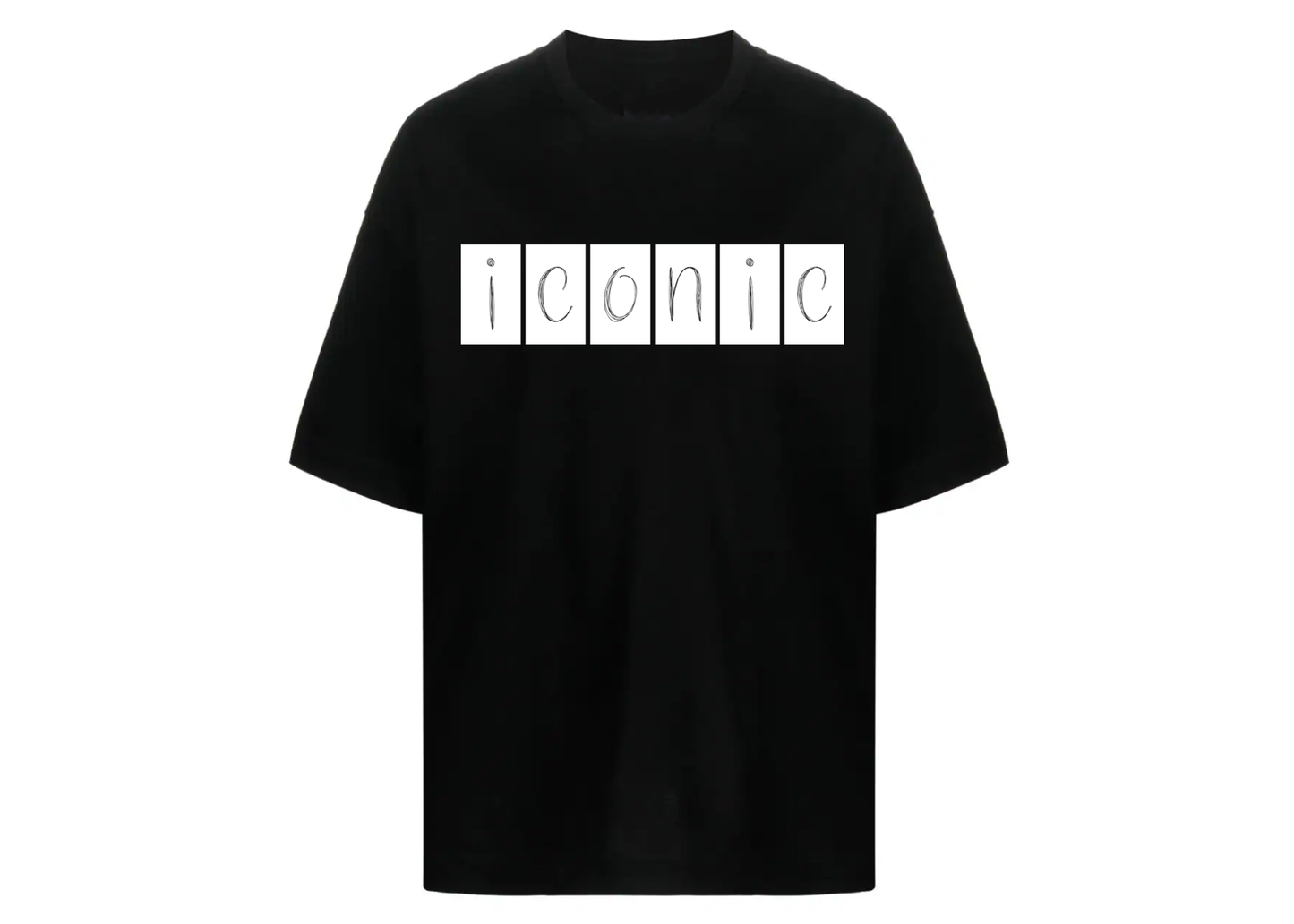 Black Iconic White Contrast T-Shirt
