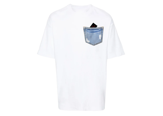 Denim Pocket White Iconic T-Shirt