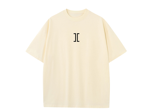 Iconic Logo Print Cream White T-Shirt