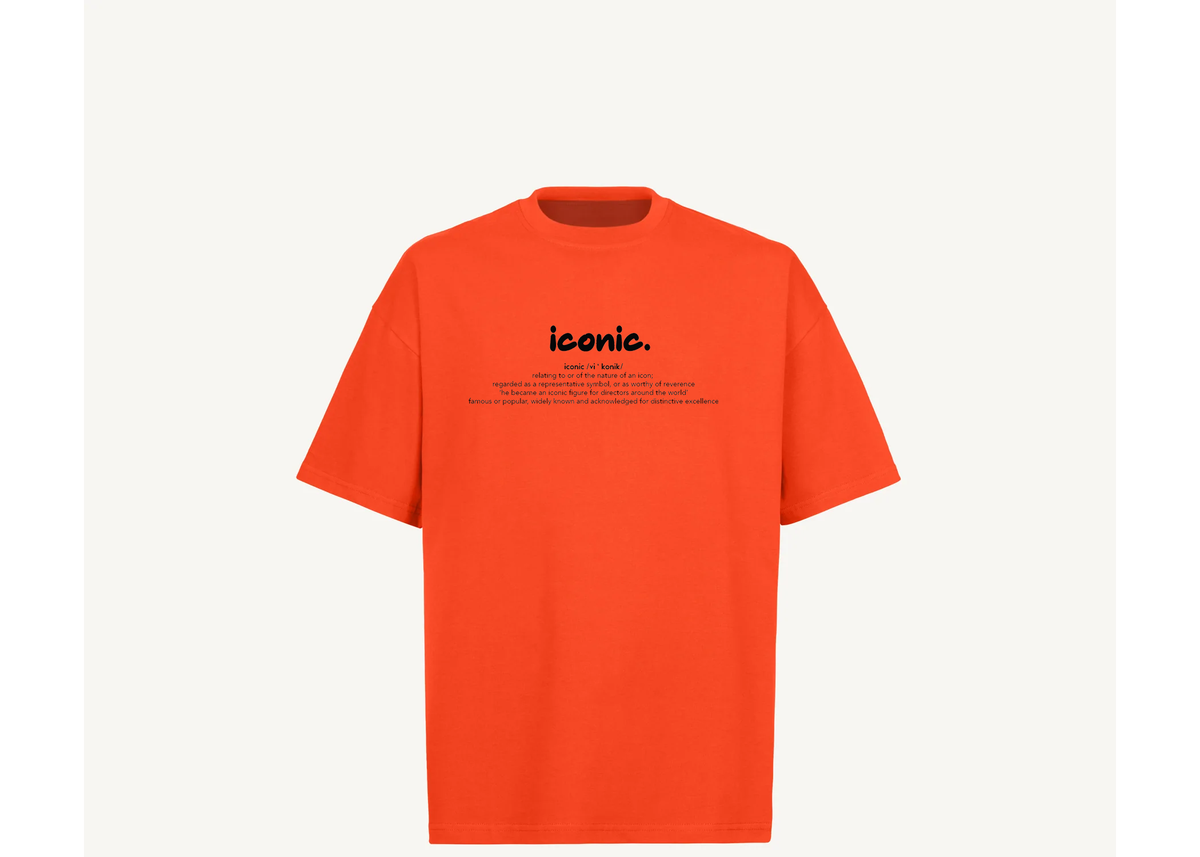 C. Iconic Orange Chest Print T-Shirt