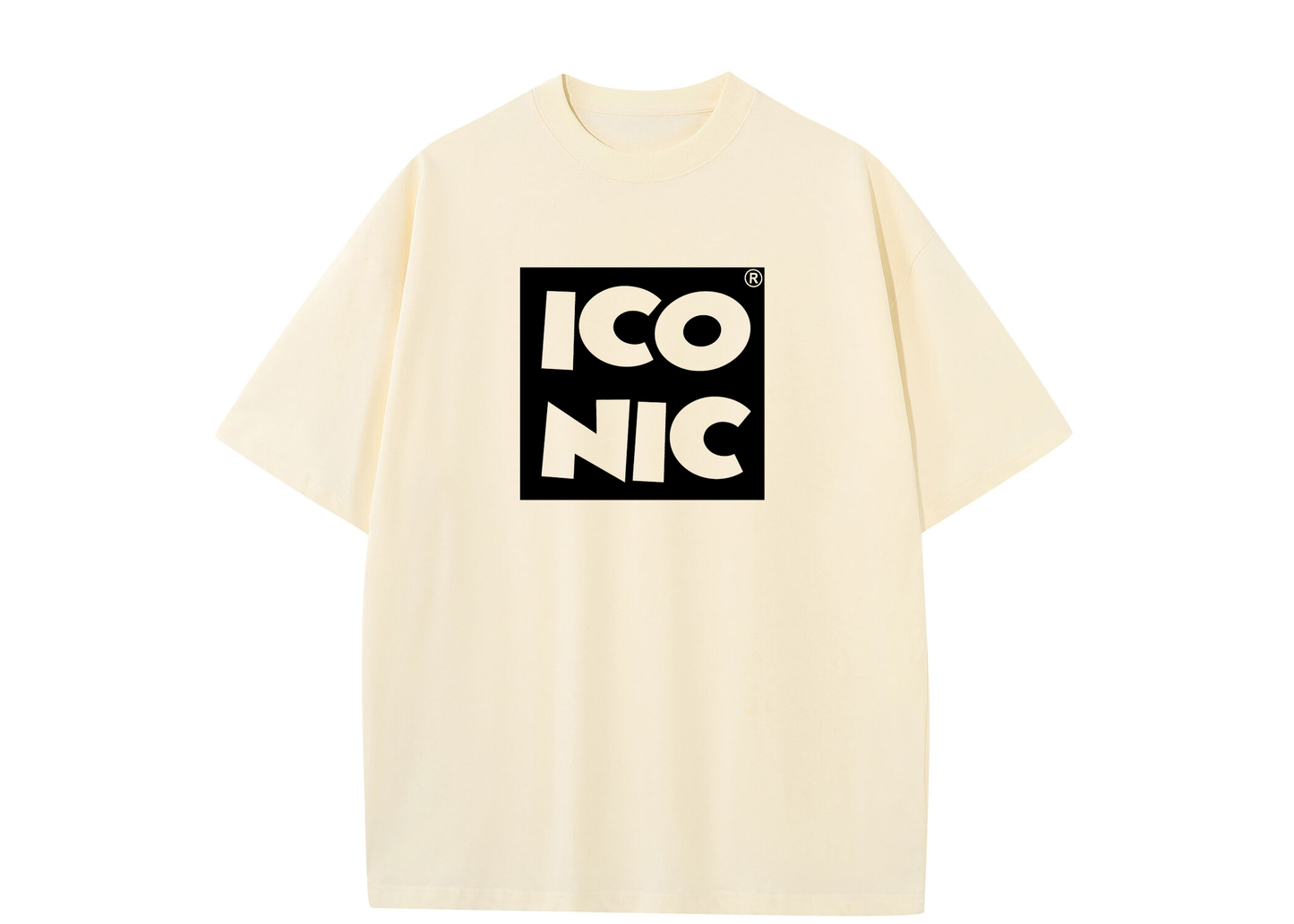 Cream White Iconic Square Logo T-Shirt