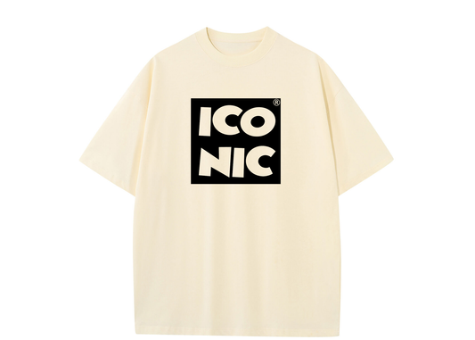 Cream White Iconic Square Logo T-Shirt