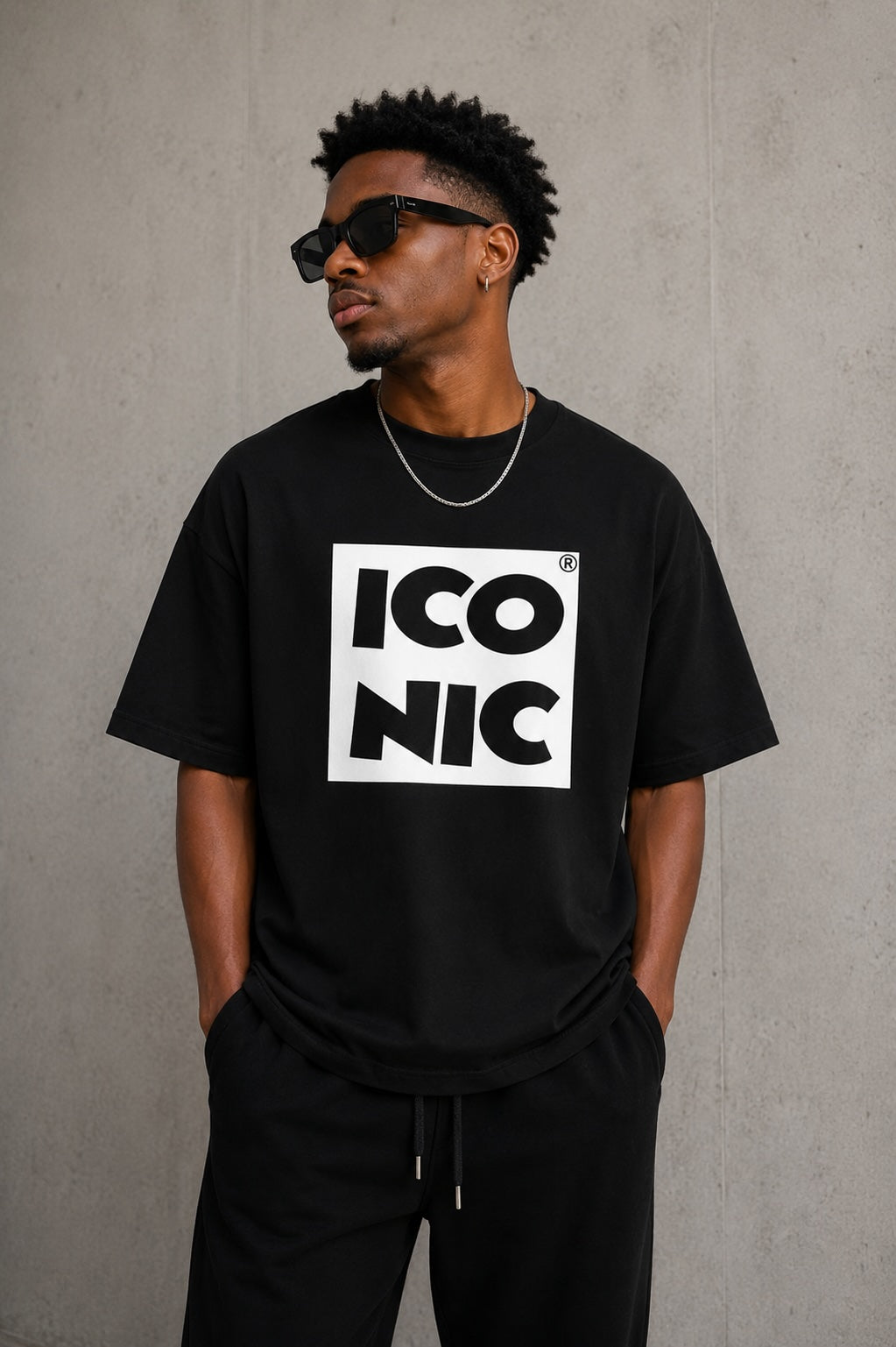 Black Iconic Square Logo T-Shirt