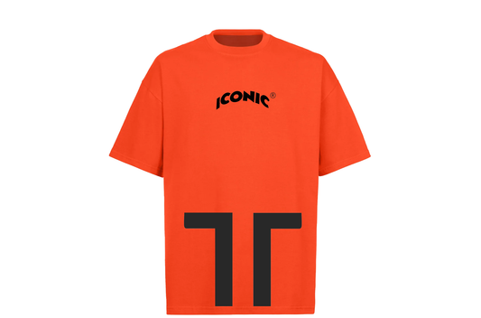 Iconic Half Logo Orange T-Shirt