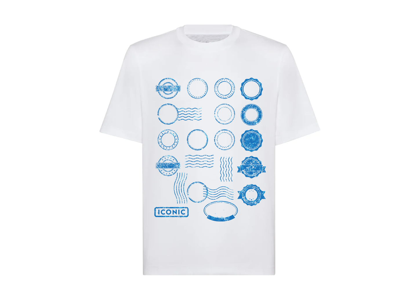 Black/White Iconic Unisex Postage Stamp T-Shirt